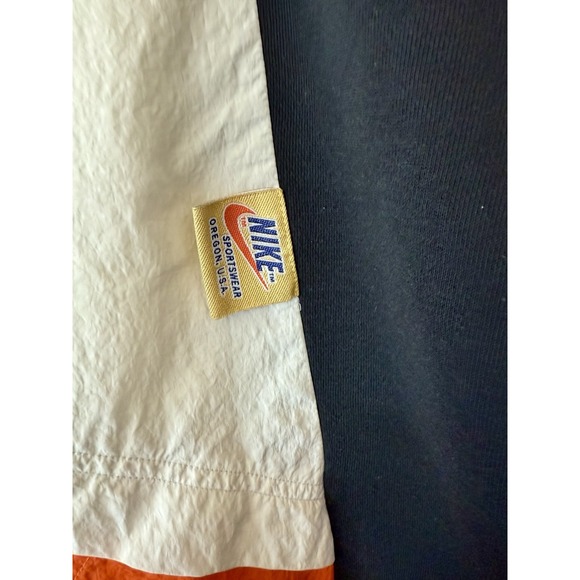 Nike Colorblock Windbreaker Hoodie Orange Black White Sportswear Pullover Size M - Picture 3 of 10